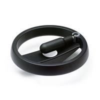 GN 522.6 Handwheel with Retractable Handle Plastic Bushing Part for Retracting Mechanism Stainless Steel